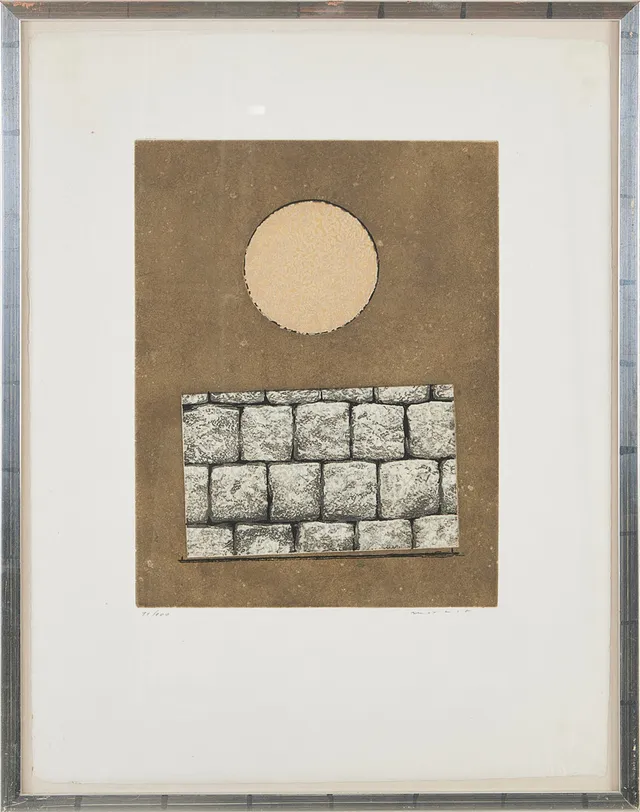 MAX ERNST (1881-1976). "Le plus beau mur", akvatintetsning, signerad, numrerad 94/100, 1950.