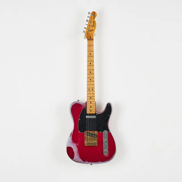 FENDER, electric guitar, Telecaster, ca 1979, Made in USA, maple neck, wine red finish.