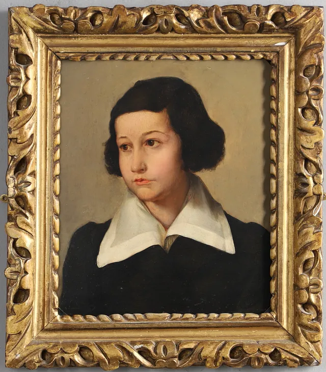 ATTRIBUTED TO MORITZ VON SCHWIND (1804-1871). PORTRAIT OF A YOUNG BOY.
