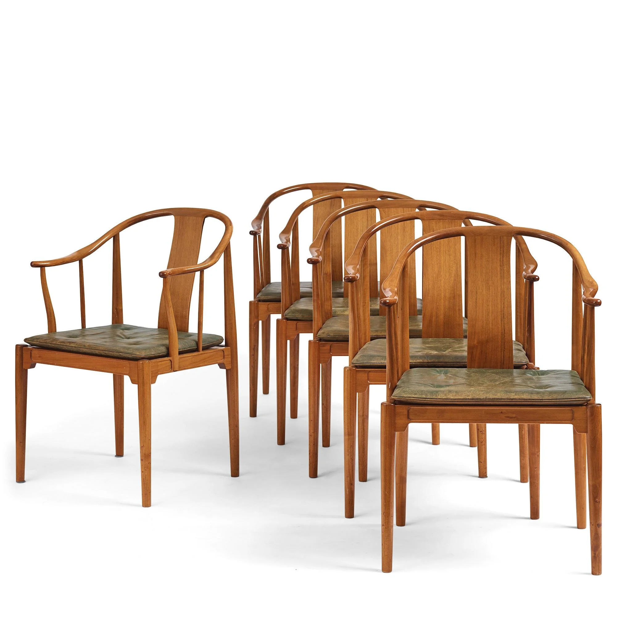 Hans J. Wegner, "Kina-stolen" 6 st, Fritz Hansen, Danmark 1967. — Bukowskis