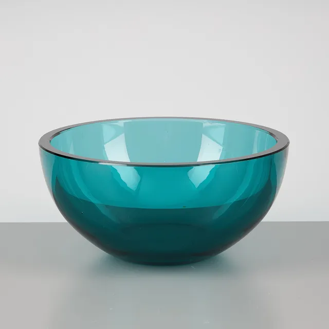 GÖRAN HONGELL. SKÅL, grönt glas, Karhula-Iittala, modell 9696, 1933-1939.