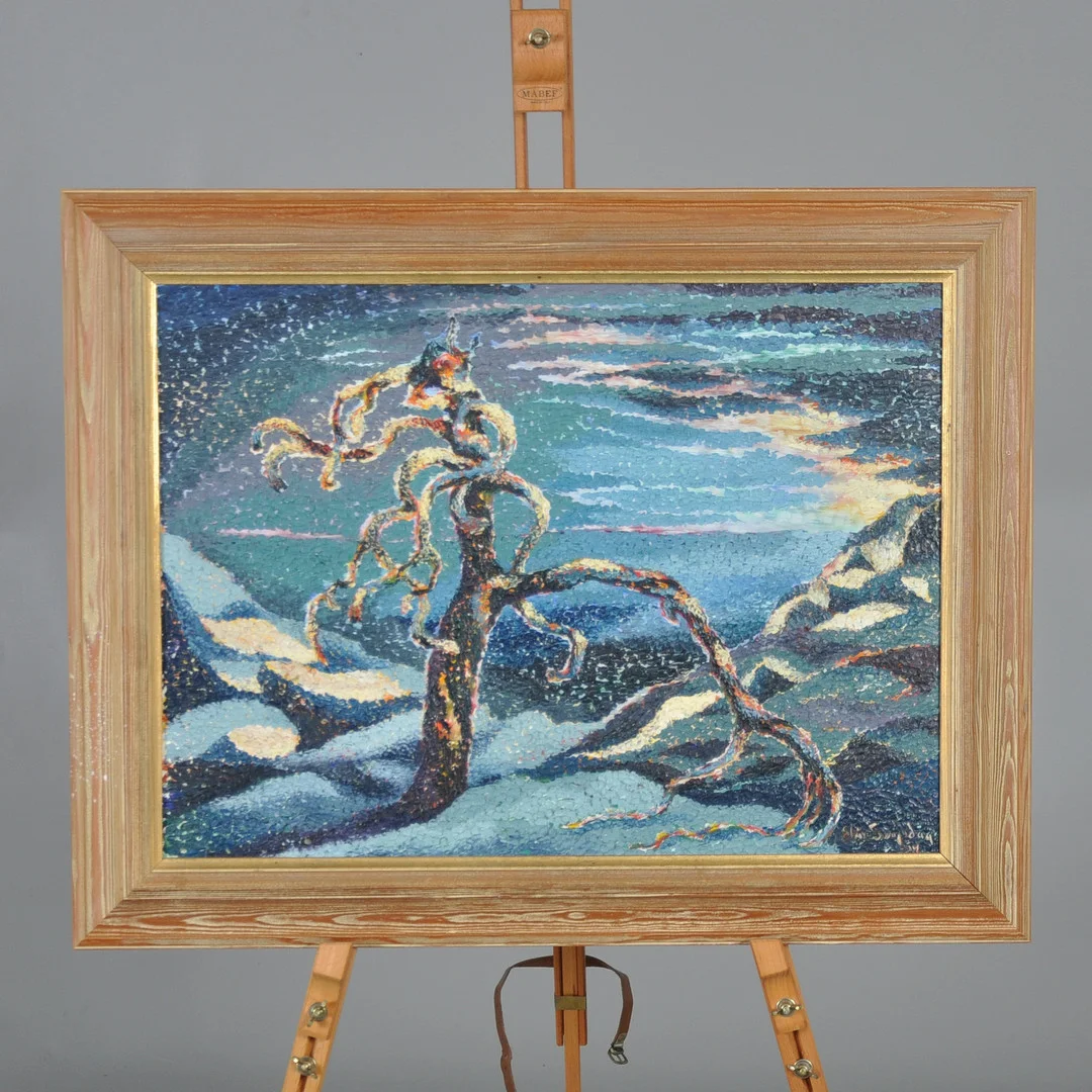 ELIN SVIPDAG. olja på pannå "ur frösakullträd". — Paintings — Laholms Auktionskammare