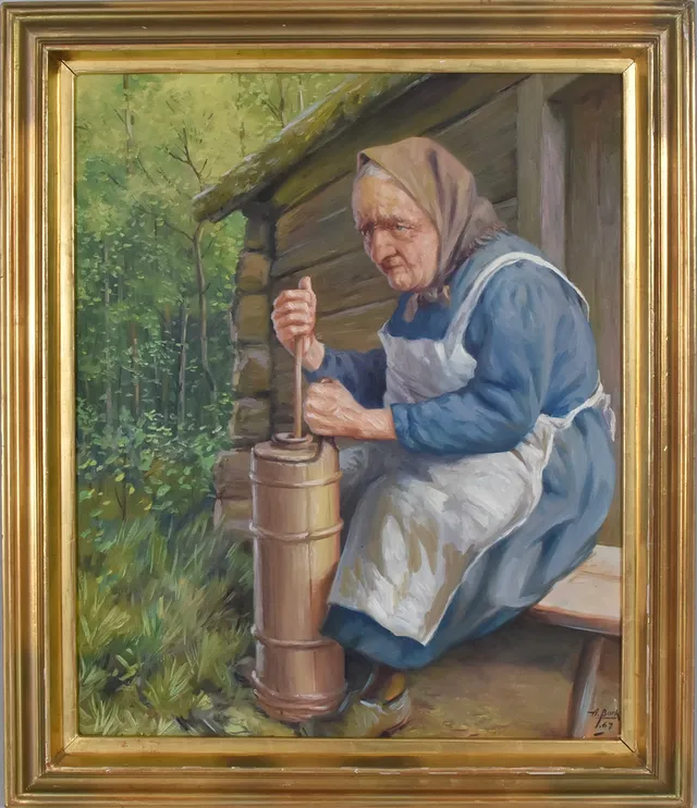 ARNE BARK. Olja på duk.