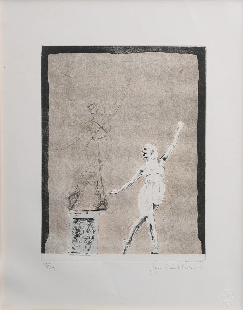 JAN DAHLGREN. KOMPOSITION MED DANSARE. — Engravings & Prints — Crafoord Auktioner Lund