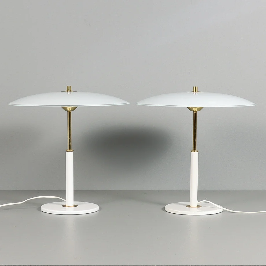 KARIN MOBRING. Paret bordslampor, "Stockholmsserien", IKEA, 1980-tal. — Table Lamps — Karlstad Hammarö Auktionsverk