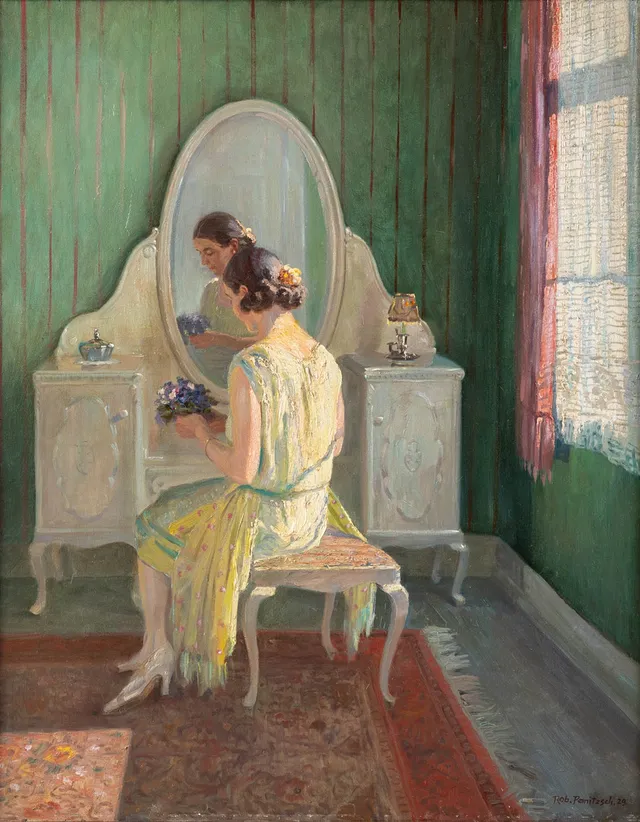 ROBERT PANITZSCH (1879-1949). Dame am Frisiertisch.