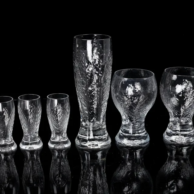 LARS HELLSTEN. Glas, 15 st, "Eden", Orrefors, 1970-tal.