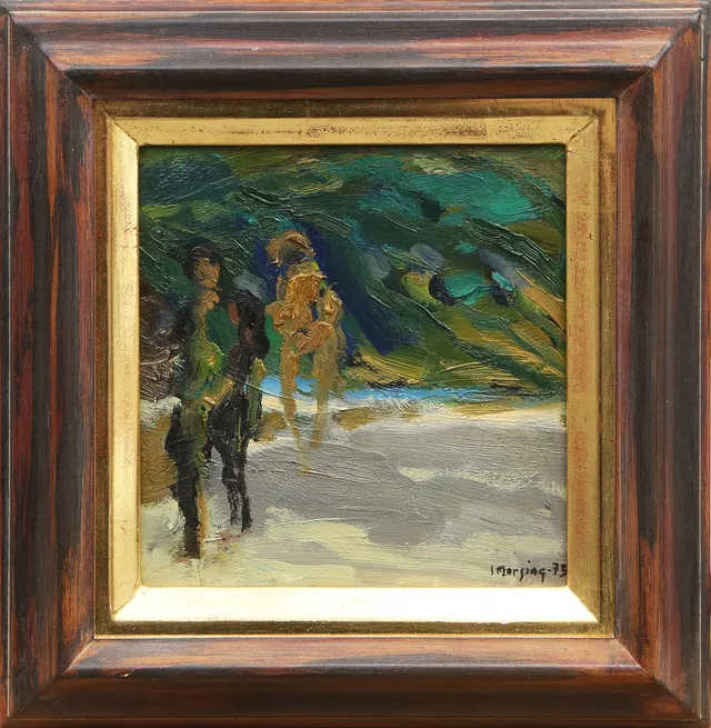 IVAR MORSING. OLJA, på pannå, signerad, 1973.