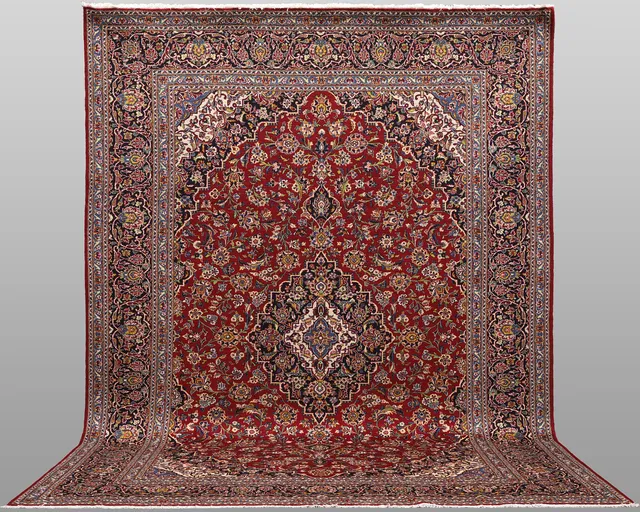 ORIENTMATTA, Keshan, handknuten, ca 405 x 296 cm.