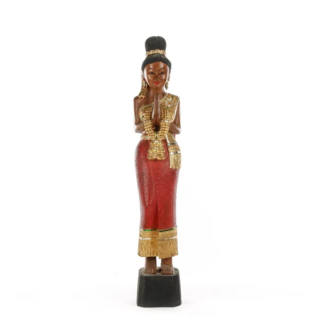 Balinese wooden figure in the form of a young woman, 1900s
