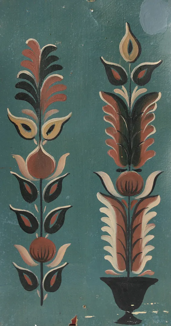 EINAR ENGMAN (1902-1960). oljemålning, kurbits, stiliserade blommor.