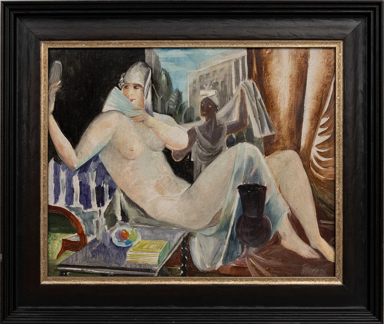 GUNNAR TORHAMN. Odalisk, olja på pannå, signerad och daterad -26 (1). — Paintings — Auktionshuset Kolonn