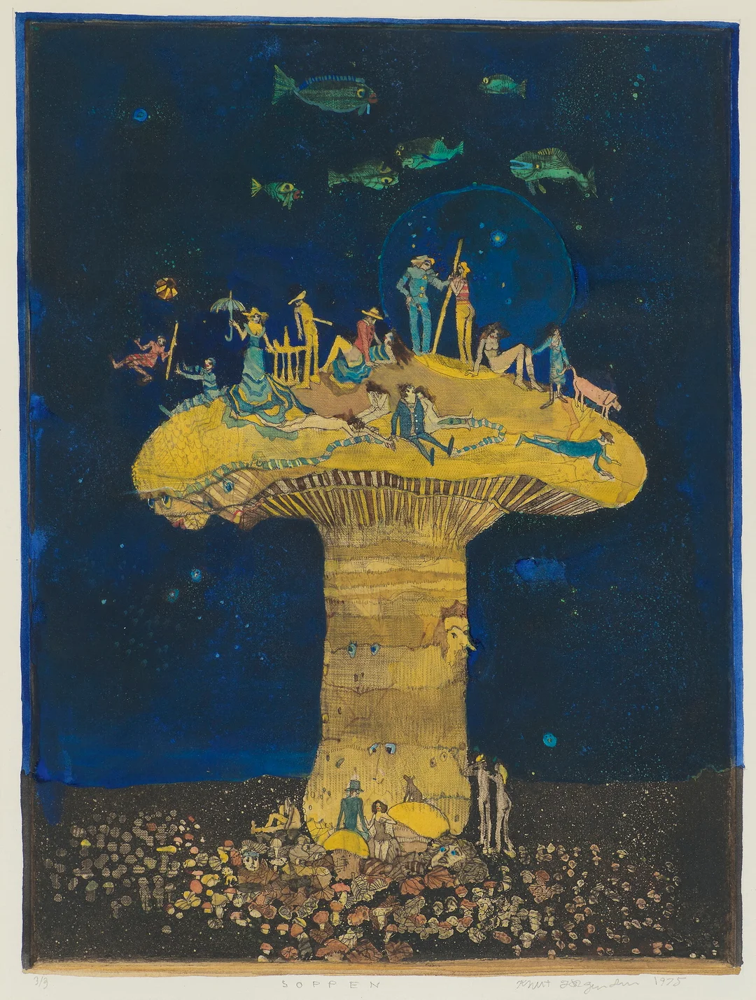 Jørgensen, Knut — "Soppen" 1975 — Kunst/Grafikk — Blomqvist