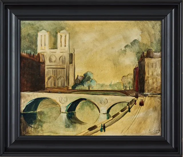CARL GUNNE (1893-1979). Parismotiv, "Pont Neuf".