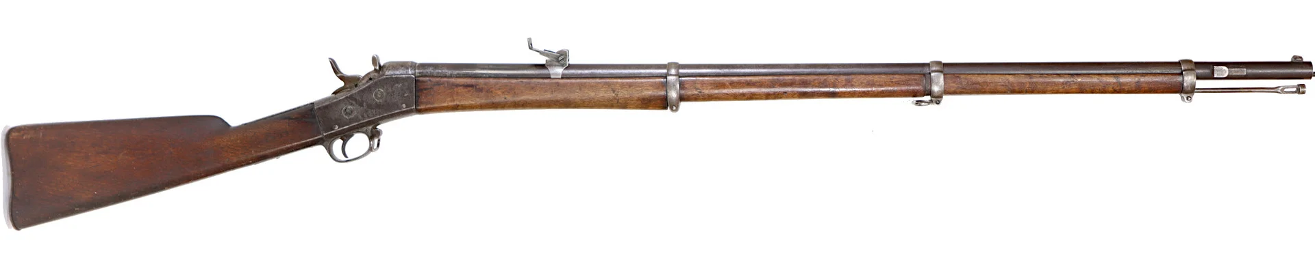 GEVÄR, Rollingblock, fabrikat Carl Gustav, modell 1867, kaliber 12,7x44R, tillv.nr 422, se-nr begagnad. — Military weapons — Walter Borg