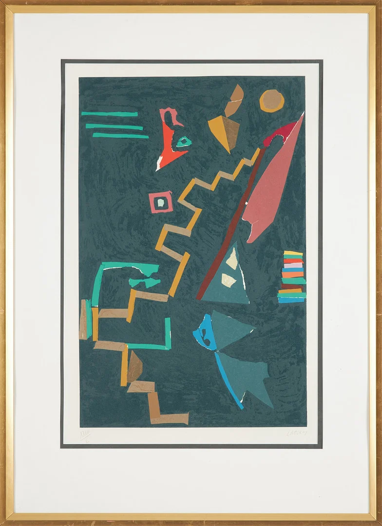 ANDRÉ LANSKOY. Komposition, litografi, signerad och numrerad XXXIII/L. — Engravings & Prints — Stockholms Auktionsverk Sickla