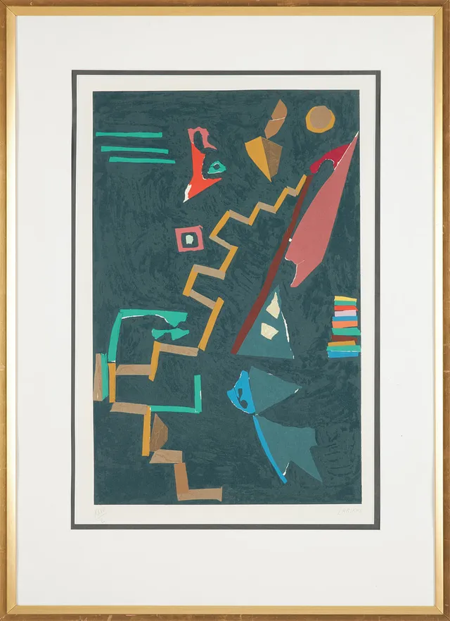 ANDRÉ LANSKOY. Komposition, litografi, signerad och numrerad XXXIII/L.