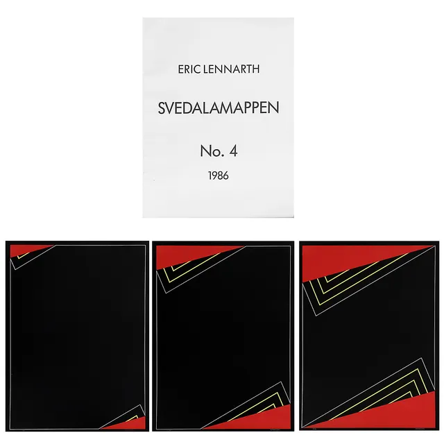 ERIC LENNARTH. Grafiska blad, 3 st, "Svedalamappen", No 4, 1986.