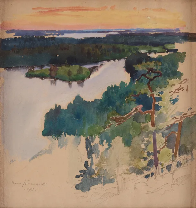 Eero Järnefelt, Sjön Pielinen från Koli nationalpark.