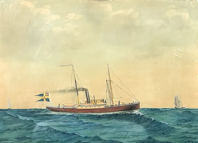 LARS PETTER SJÖSTRÖM. Gouache,, signerad L P. Sjöström, daterad-1878.