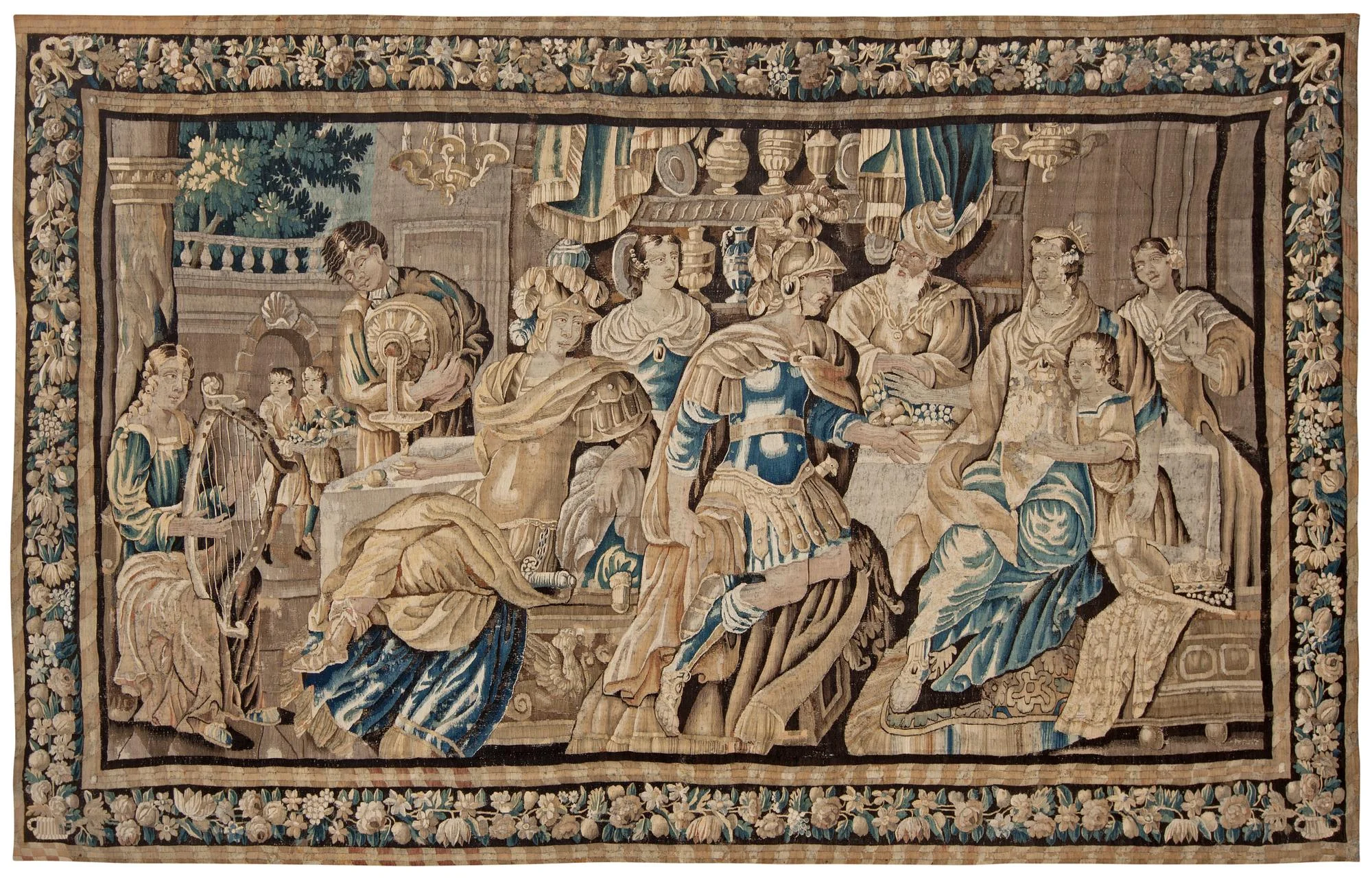 VÄVD TAPET. Gobelängteknik. 273,5 x 436,5 cm. Flandern 1600-talets andra hälft. — Bukowskis