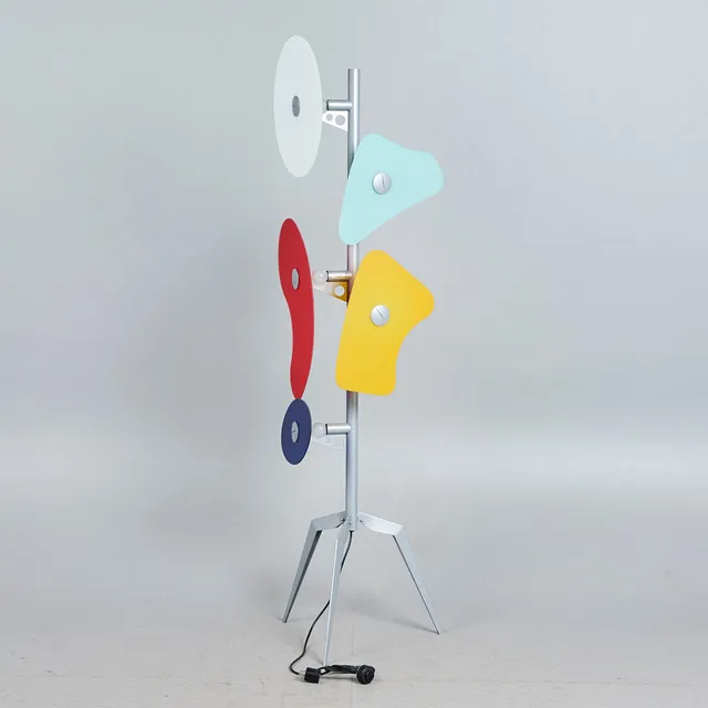 FERRUCCIO LAVIANI. Foscarini, Stehleuchte / Stehlampe, Modell 'Orbital', Metall, Glas, Entwurf 1992, Italien.
