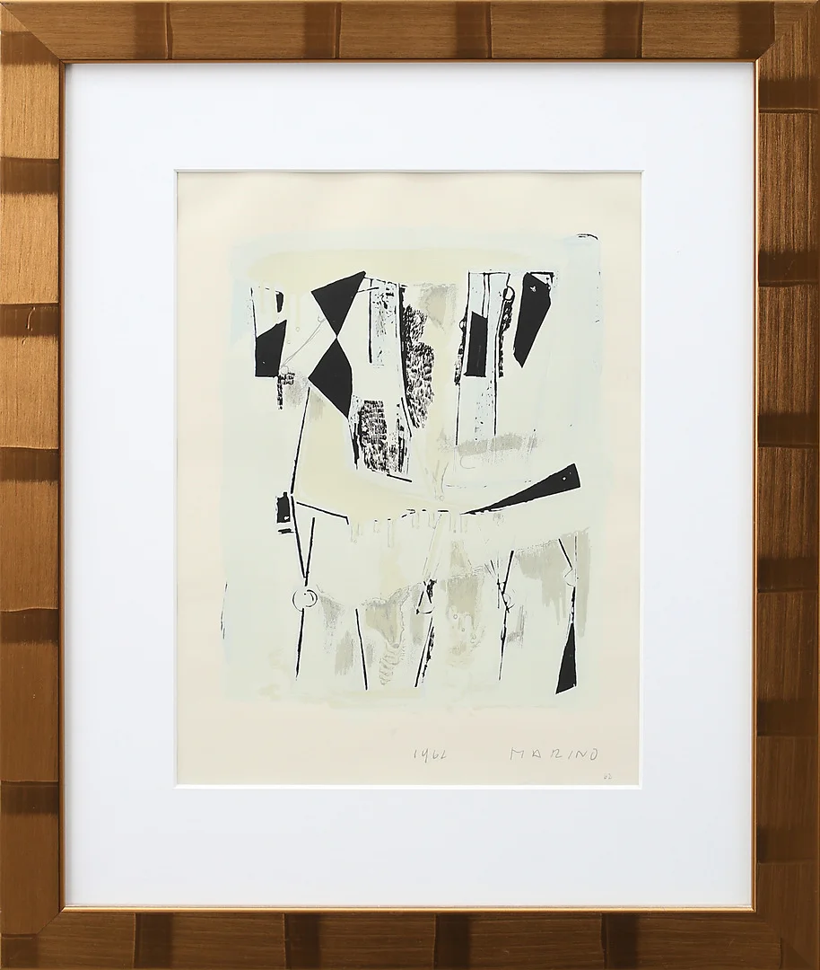 MARINO MARINI. Serigrafi, signerad och daterad 1962 i trycket. — Engravings & Prints — Garpenhus Auktioner