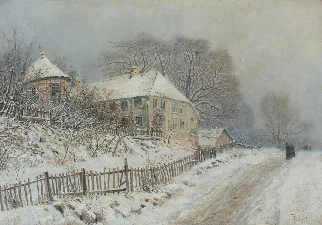 Diriks, Edvard — "Skrivergården i Drøbak" — Kunst/Maleri — Blomqvist