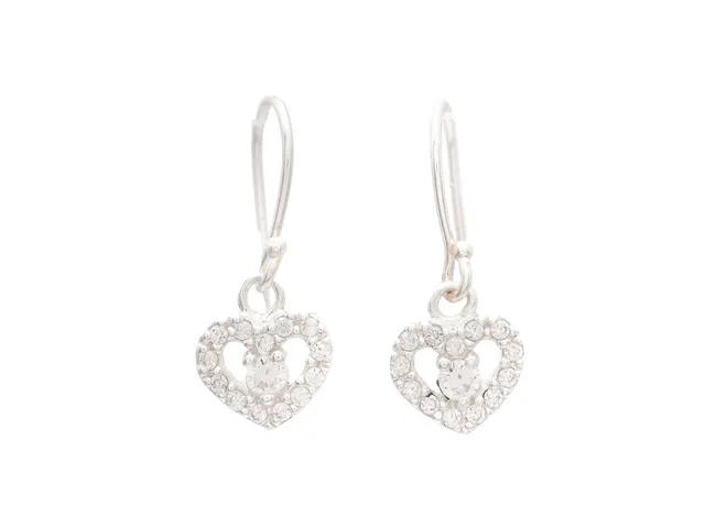 ÖRHÄNGEN, sterlingsilver, cubic zirconia, krokar, vikt 1,4 g.