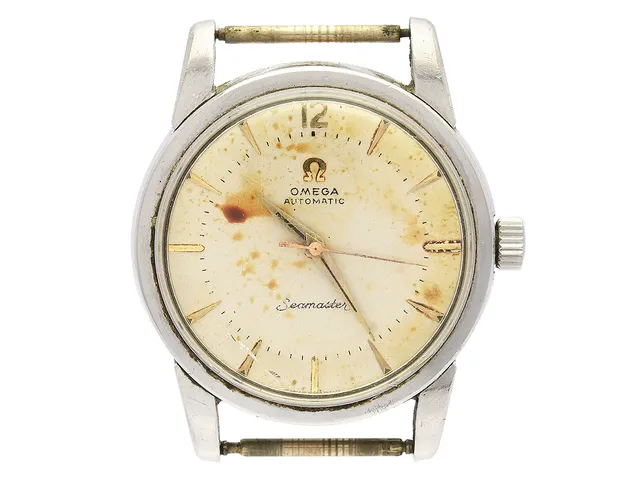 OMEGA, Seamaster, Cal 501, Serie nr. 15176780, Ref nr. CK 2846, Boett nr. 2846 3 SC / 2848, herrur, 33,5 mm, stål, automatisk, plexiglas (skadat), skadad urtavla, ca 1956.