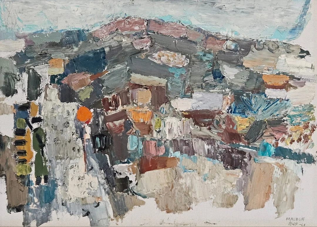 ÅKE WILHELM ANDERSSON. Motiv från Malaga. Olja på duk, signerad ÅWA och daterad -61. — Paintings — Auktionshuset Thörner & Ek