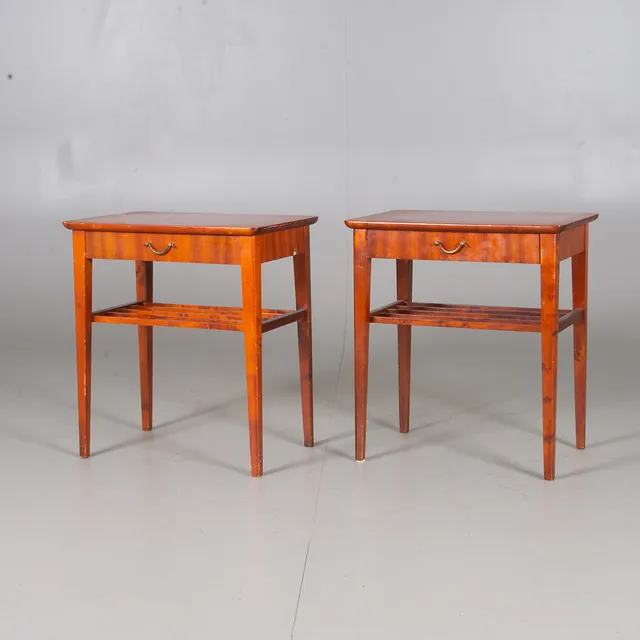 SÄNGBORD, 1 par, mahogny, 1960-tal.