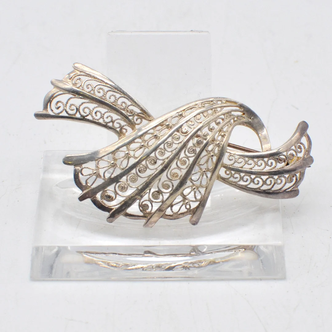 THEODOR FAHRNER BROSCHE AUS 835 SILBER, ART DECO UM 1930. — Brooches & Pendants — Kunst- und Auktionshaus Kleinhenz