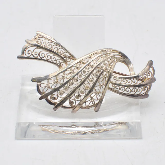 THEODOR FAHRNER BROSCHE AUS 835 SILBER, ART DECO UM 1930.