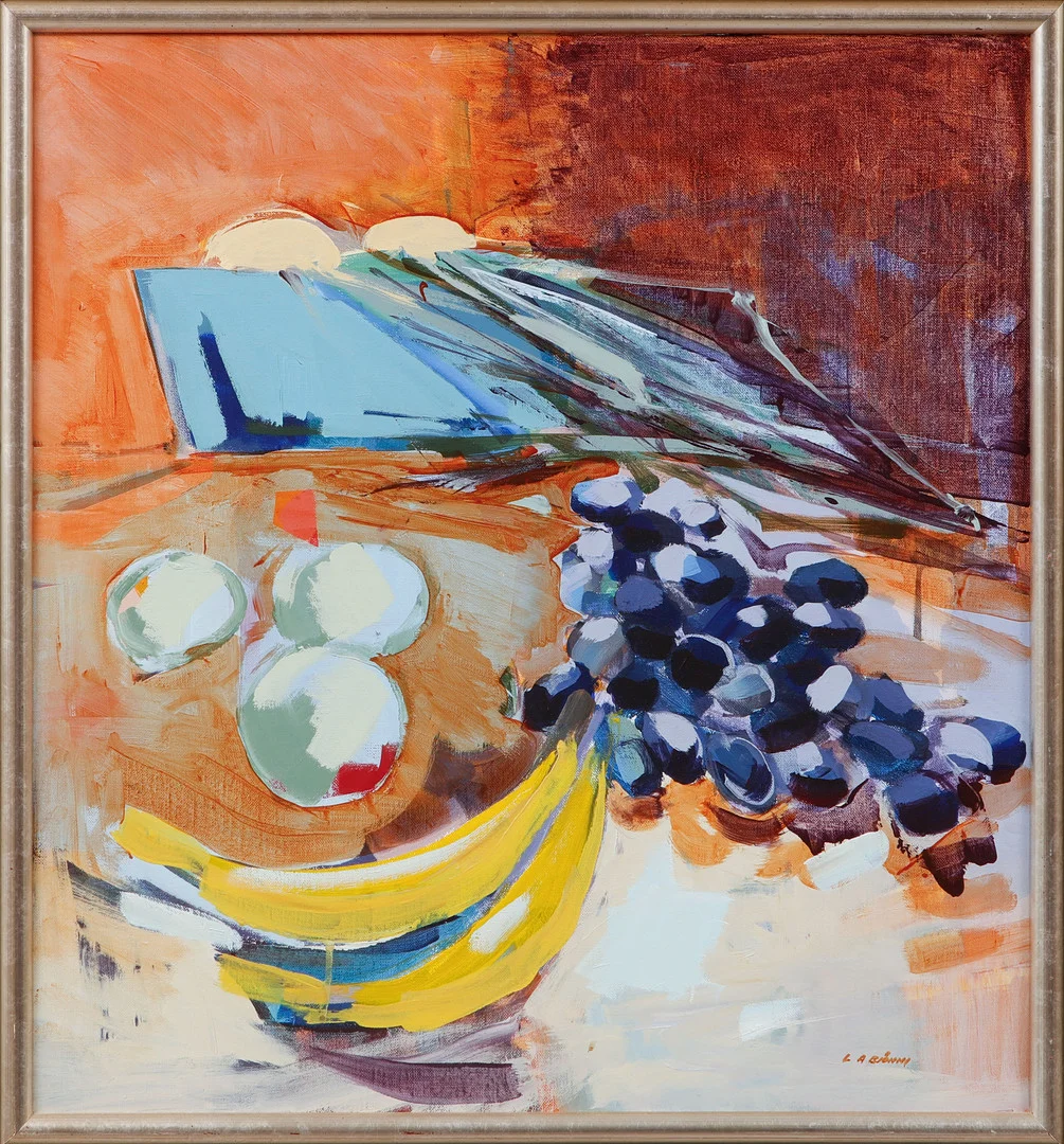 LARS ANDERSSON BJÖNNI. "Fruktstilleben", olja på duk, signerad. — Paintings — Göteborgs Auktionsverk