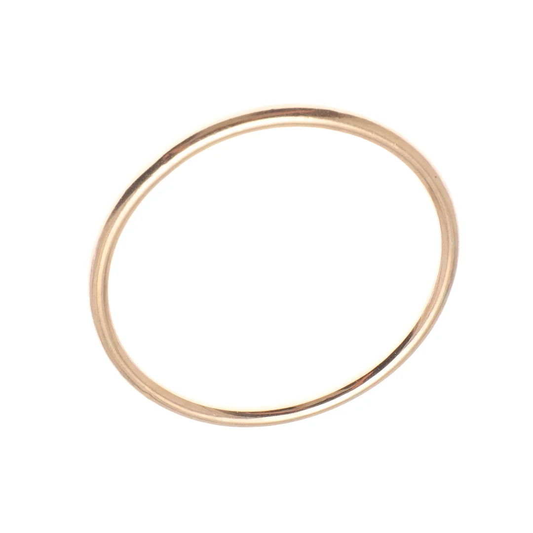 A 15CT GOLD BANGLE. — Bracelets — Lawrences Auctioneers