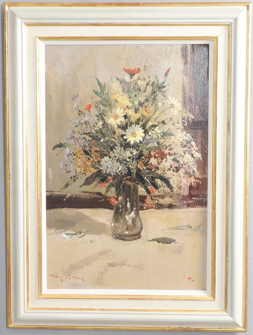 ROY PETLEY (B. 1951). STILL LIFE OF FLOWERS IN A GLASS VASE. — Paintings — Lawrences Auctioneers