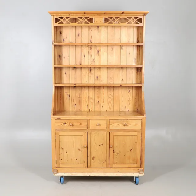 A LARGE PINE DRESSER.