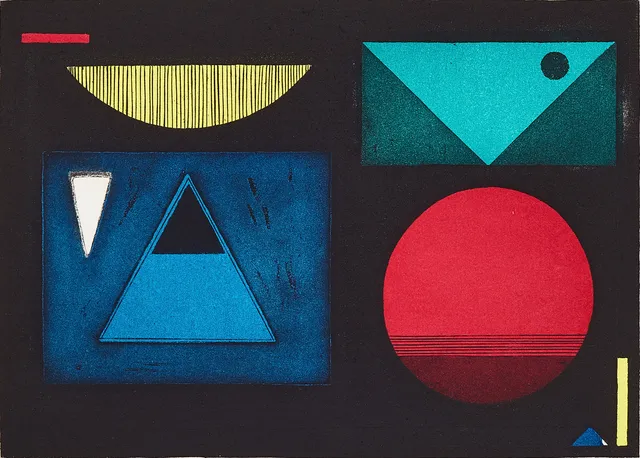 CURT BURSTRÖM. "Nocturne", färgetsning.