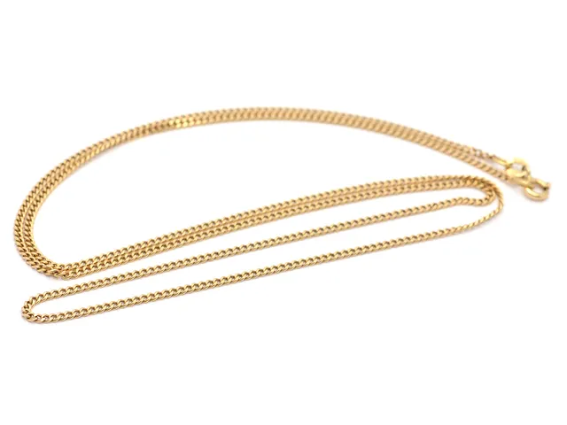 KEDJA, 18K guld, pansarlänk, längd 62,5 cm, vikt 6,5 g.