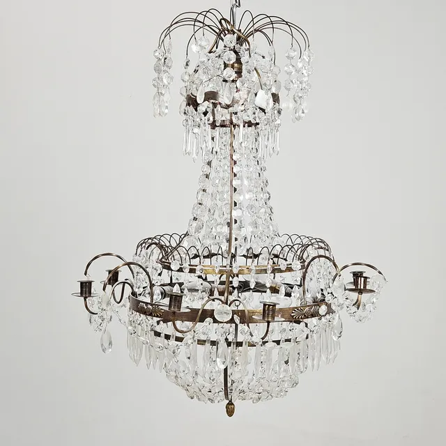 LJUSKRONA, empirstil, 1900-talets första hälft, höjd ca. 76 cm.