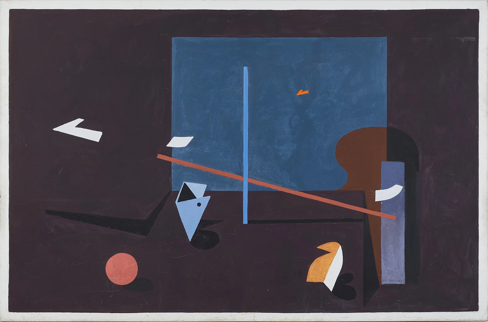 ULF WAHLBERG. Komposition, olja på duk, signerad Ulf Wahlberg. — Paintings — Stockholms Auktionsverk Magasin 5