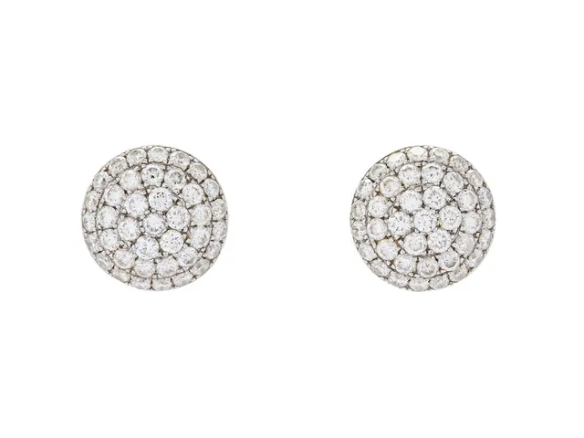 ÖRHÄNGEN, 18K vitguld, briljantslipade diamanter ca 1,25 ctv, ca TW-W/VS, stift, vikt 2,4 g, saknar snurrebussar.