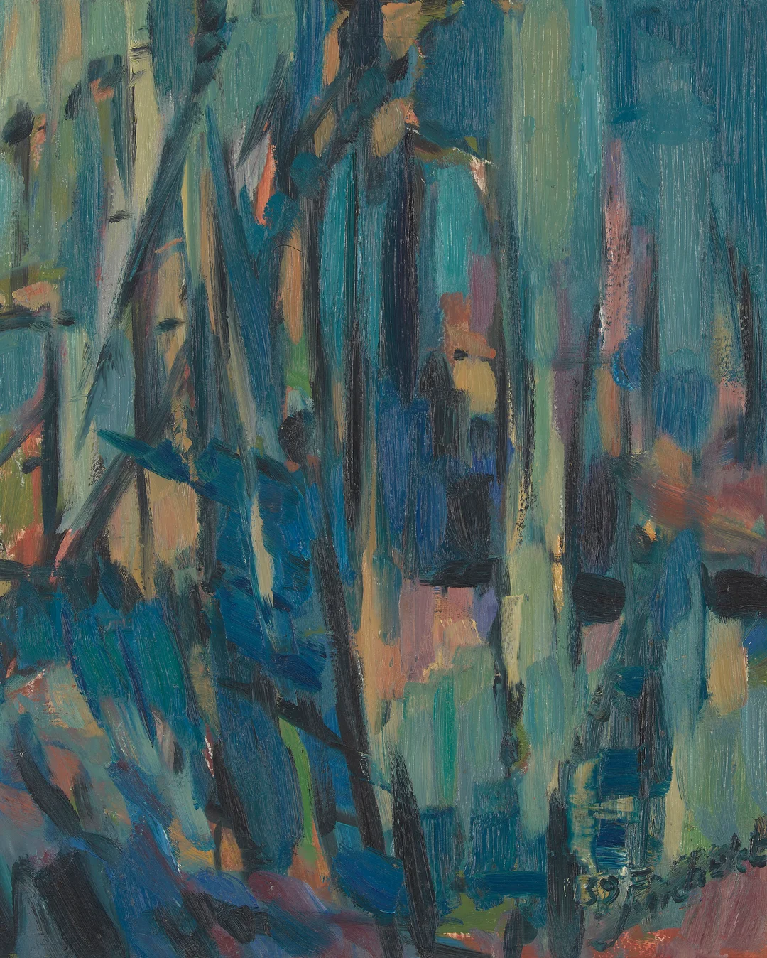 Michelet, Johan Fredrik — Uten tittel, 1959 — Kunst/Maleri — Blomqvist