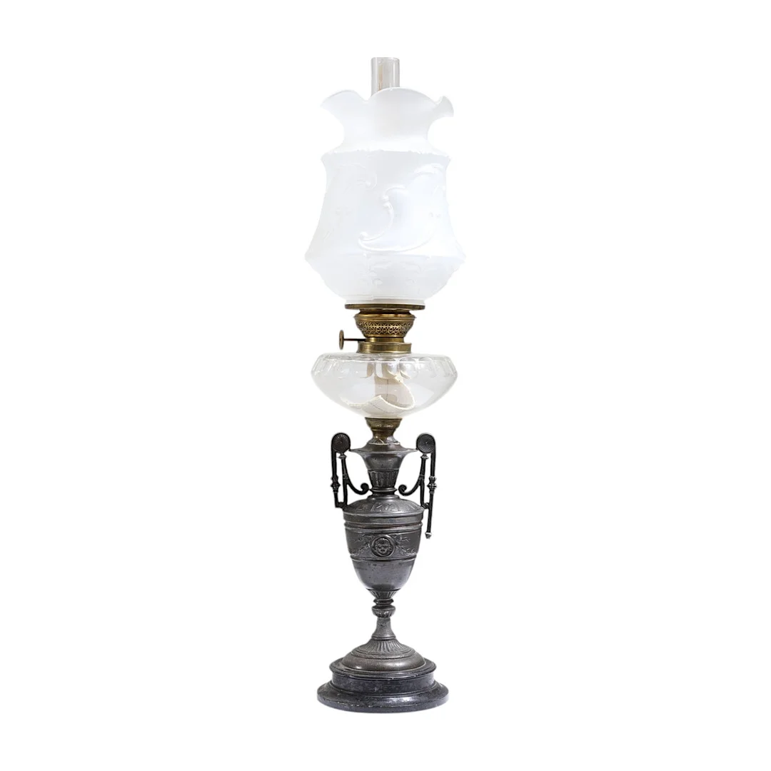 FOTOGENLAMPA, metall och glas, Kosmosbrenner, Tyskland, 1900-tal. — Other lighting — Gomér & Andersson Nyköping