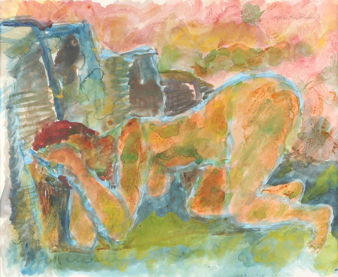 MARTIN EMOND. Akvarell. "Jeftas dotter begråten". Signerad. — Paintings — Skånes Auktionsverk