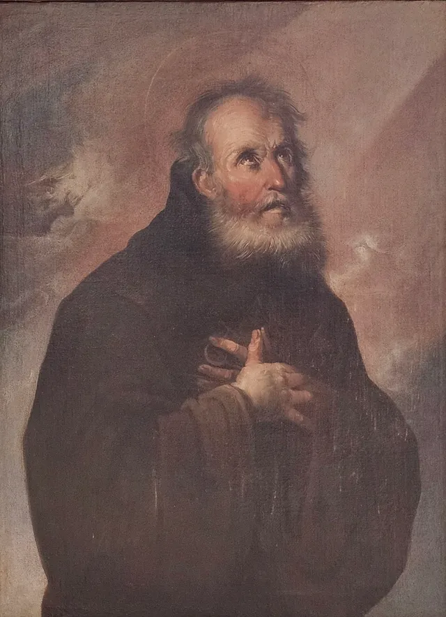ANDRÉS DE LEITO (S.XVII). "San Francisco de Paula" (1656-1663).Óleo sobre lienzo.