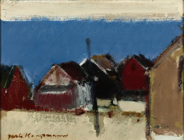 JACK KAMPMANN (1914-89). Motiv fra Færøerne, olie på lærred, signeret.