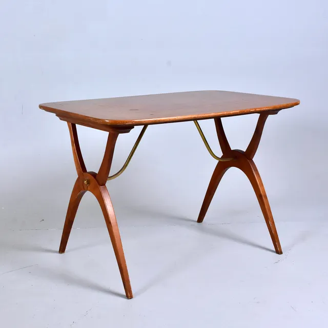 DAVID ROSÉN. Soffbord, 1950/60-tal, teak, detaljer i mässing, Westerbergs möbler, Tranås.