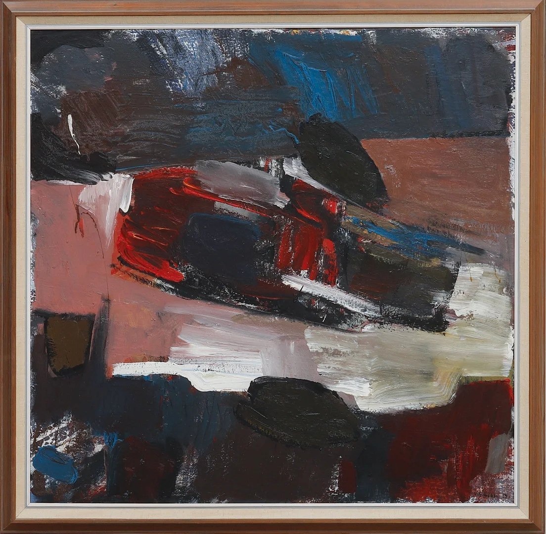 VALTER GIBSON. Komposition, olja på duk, signerad och daterad -53. — Paintings — Göteborgs Auktionsverk